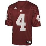 adidas Mississippi State Bulldogs #4 Maroon Replica Football Jersey