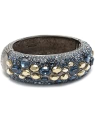 Judith Leiber Jewelry Fancy Cut and Swarovski Pave Magnetic Closure Cuff Bracelet