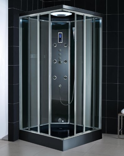 DreamLine Jetted Steam Shower Cabin REFLECTION Shower: 39 3/8 W x 39 3/8 D x 87 3/4 H