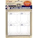 DMC 6101 Cardboard Floss White Bobbins, 56-Pack