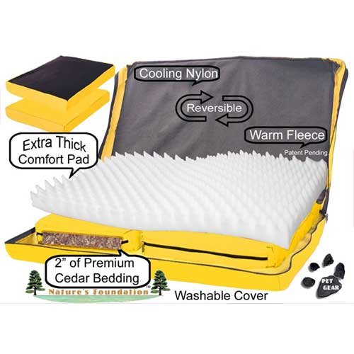 Pet Gear Nature's Foundation Pet Bed for cats and dogs up to 15-pounds - Harvest Gold