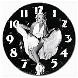 HORLOGE MURALE MARILYN MONROE DRESS diametre 34cm ronde