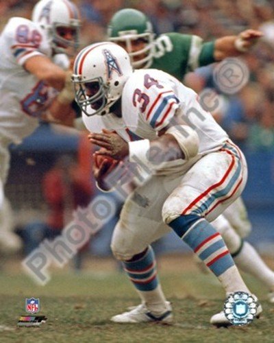 Earl Campbell Rushing Action Art Poster PRINT Unknown 8x10