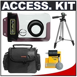 DiCAPac WP-310 Waterproof Underwater Case + Tripod Accessory Kit - for Canon, Nikon, Sony, Kodak, Olympus, Pentax and Fuji Compact Digital Cameras