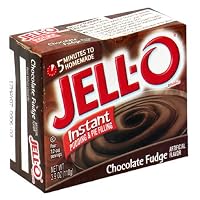 Jell-O Instant Pudding and Pie Filling, Chocolate Fudge, 3.9-Ounce Boxes (Pack of 24)