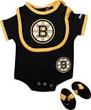 Boston Bruins Newborn Creeper Bib and Bootie Set