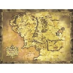 Herr der Ringe Poster Karte von Mittelerde - Poster Riesenformat