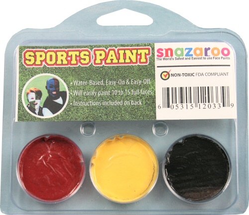 Sports Makeup Kit Bright Red, Black, Bright Yellow