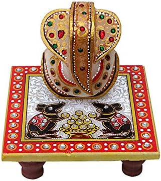 Pick Indiana Marble Chowki Ganesh