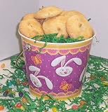 Gourmet Food : Scott's Cakes 1 lb. Almond Macaroon Cookies in a Purple Bunny Pail