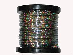 50 yd Fluorescent Dark Blue w/ Gold Holographic CraftLace Spool