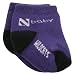 NCAA Northwestern Wildcats Infant Purple-Black Team Logo Bootie Socks