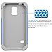 Galaxy S5 Case, Tekcoo(TM) [Tmajor Series] [Blue/Grey] Shock Absorbing Hybrid Rubber Plastic Impact Defender Rugged Slim Hard Case Cover Shell For Samsung Galaxy S5 S V I9600 GS5 All Carriers