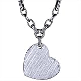 Ladies 17.62 ct White Diamond Heart Necklace