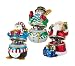 Mr. Christmas Animated Music Boxes 6 Piece Set: 1 Each Snowman, Penguin, Santa Claus + Gift Bags
