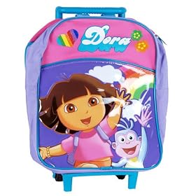 Dora The Explorer and Boots Rolling Back pack Trolley