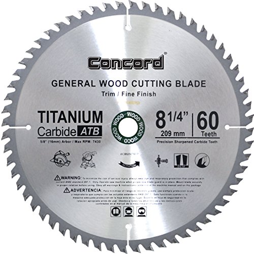 Concord Blades WCB0825T060HP 814Inch 60 Teeth TCT General Purpose