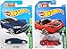 Hot Wheels 2016 Red Tesla Roadster and Blue Model S