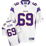 Reebok Minnesota Vikings Jared Allen Replica White Jersey Large