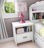 South Shore 3650-062 Tiara Night Stand Kids Nightstand, Pure