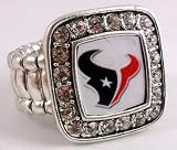 Houston Texans Silver Plated Stretch Ring