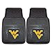 FANMATS 8924 West Virginia Mountaineers 2-Piece Heavy Duty Vinyl Car Mat Set, Front Row Floor Mats, All Weather Protection, Universal Fit, Deep Resevoir Design
