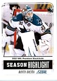 2011/12 Score Hockey Card # 4 Antti Niemi San Jose Sharks In Protective Display Case !