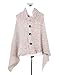 Columbustore Large Till Crochet Poncho Sweater Shawl Wrap Blanket ,Apricot,One Size