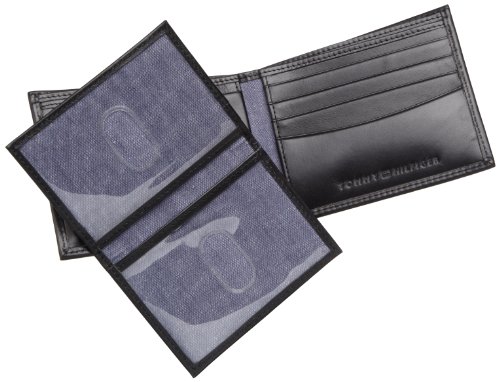 Tommy Hilfiger Mens Passcase, Black, One Size