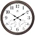 Infinity Instruments Town Hall II Indoor/Outdoor Wall Clock with Weather Station