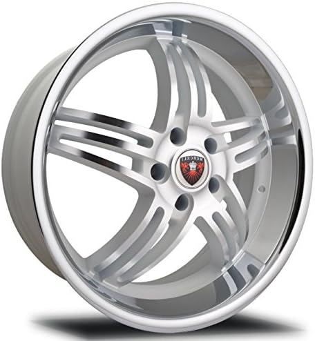 20" Inch Merceli M4 Silver Machine w/ Chrome Lip Wheels &amp; Tire Pakcage | ASANTI LEXANI FORGIATO DUB MERCEDES AUDI BMW INFINITY