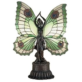 Meyda Tiffany 48019 Accent Lamp, Mahogany Bronze Finish with Stained Art