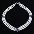 Handmade Pearl Necklace With Silver Detail