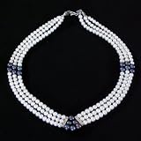Handmade Pearl Necklace With Silver Detail