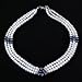Handmade Pearl & Silver Three-Strand Necklace