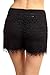 ToBeInStyle Women's Crotchet Lace Shorts - Black - 1XL