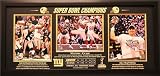 New York Giants Superbowl XLVI Champions Limited Edition Triple Photo with Black Finish Frame