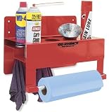 Go Rhino Garage Organization Storage RackRedAerosol Can Holder Rack - 2 Rows - w/out Towel Holder - Capacity - 8 cans / Dimensions 17