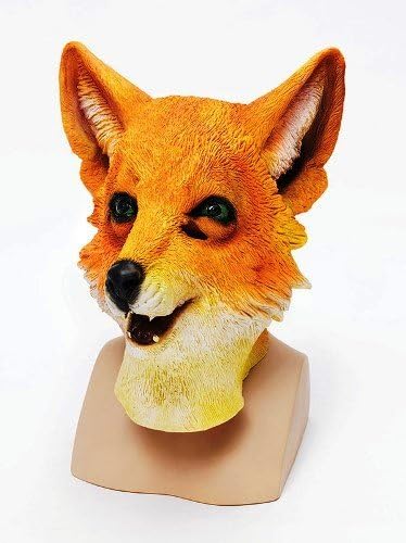 Mr Fox Wildlife Adult Fancy Dress Rubber Mask Overhead Deluxe