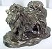Bronze Finish Pomeranian Dog Statue Figurine