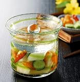 手作り・びいどろ浅漬けポット 　グリーンライン