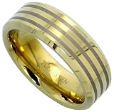 Tungsten Carbide 8 mm (5/16 in.) Comfort Fit Flat Wedding Band w/ Zirconium Plating 51YF6wBg2sL. SL160 Tungsten Carbide 8 mm (5/16 in.) Comfort Fit Flat Wedding Band w/ Zirconium Plating