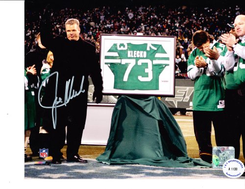 New York Jets Joe Klecko Autographed 8x10 Photo Retirement Ceremony