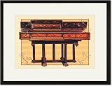 Black Framed/Matted Print 17x23, Queen Elizabeth's Virginal