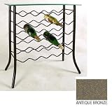 25 Bottle Wine Rack/Server - Antique Bronze Finish (Antique Bronze) (30"H x 12"W x 29"D)
