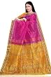 Violet Red Art Silk Indian Sari with designer pallu