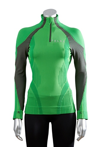 FALKE Damen Running-Pullover Naima, vivid green-dark rock, XS, 36500 Preisvergleich