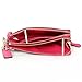 Coach F64131 Signature PVC Double Corner Zip Wristlet Khaki/dahlia