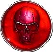 Mens Red Resin Skull Metal Belt Buckle