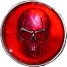 Mens Red Resin Skull Metal Belt Buckle